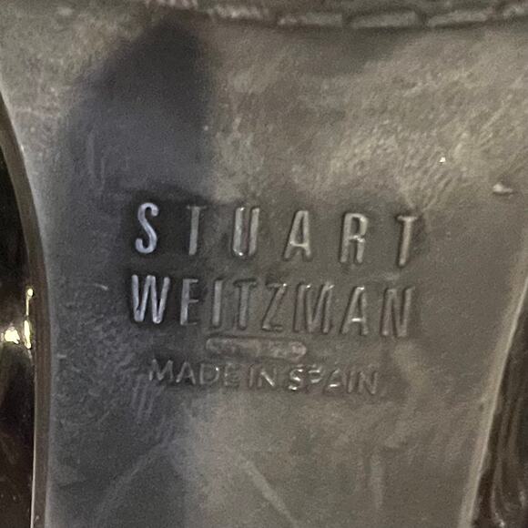 Stuart Weitzman Women's Black Patent Heels Size 7 - Picture 5 of 8